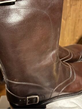 New Salvatore Ferragamo brown Tramezza boots size 12D